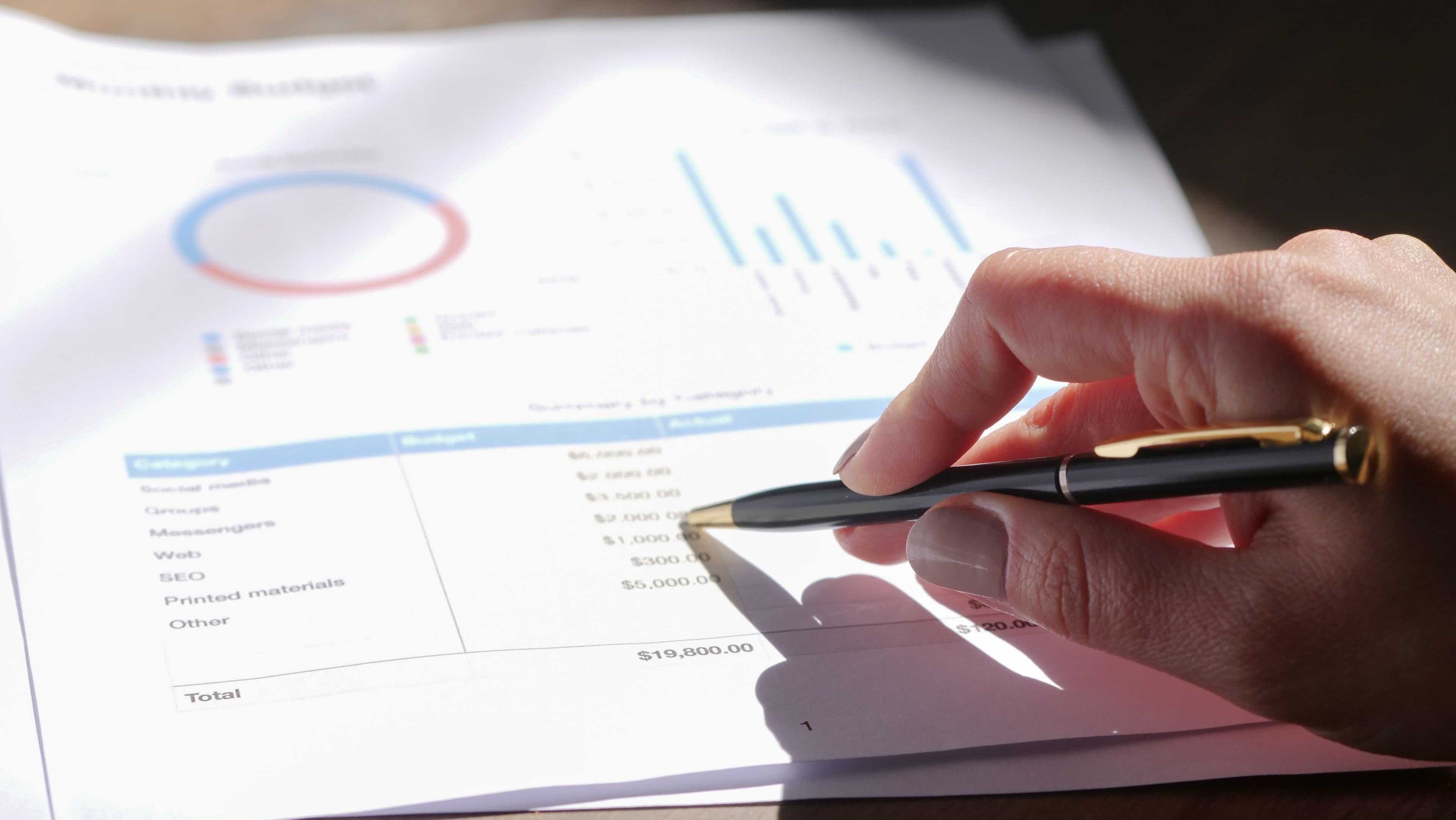 Financial spreadsheet and calculator used to investigate a reconciliation exception